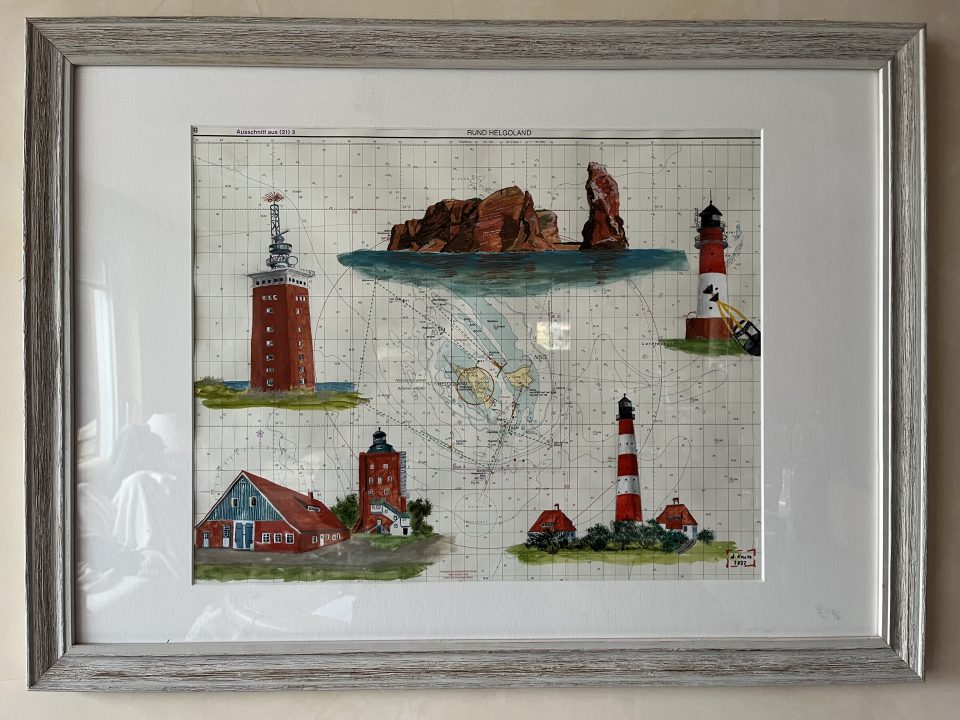 Gemälde von Helgoland Gemälde der Insel Helgoland von Dieter Kruse