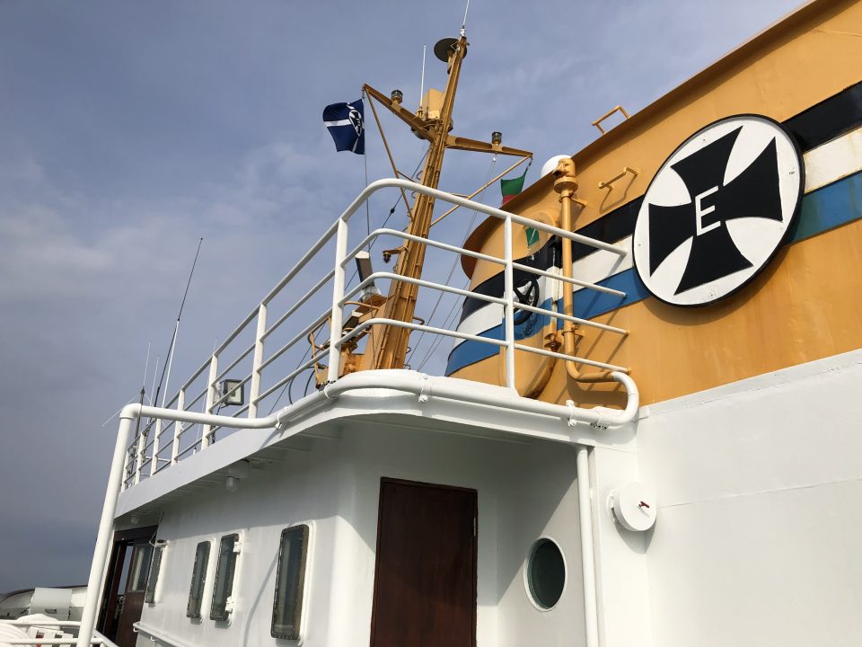 Schiffsausflug MS Funny Girl Deck der MS Funny Girl bei der Überfahrt von Büsum nach Helgoland