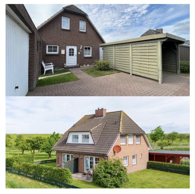 ferienhaeuser-huus-marie-friedrichskoog-spitze Ferienhäuser Huus Marie in Friedrichskoog-Spitze hinter dem Deich